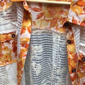 Pol Orange Shirt Jacket